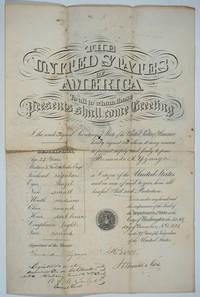 image of 1872 American Passport, signed by Hamilton Fish and Fernando Yznaga