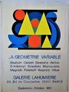 A Geometrie Variable, Galerie Lahumiere, Septembre - Octobre 1981: Exhibition Poster