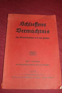 Schlieffens Vermaechtnis by D. Von Zoellner - from Alcuin Books, ABAA-ILAB (SKU: 005124)