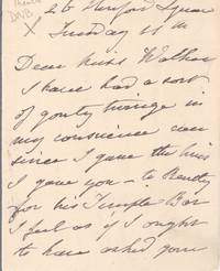 Autograph Letter Signed to Miss Walker (Frances Anne, Mrs Pierce Butler, 1809-1893, Shakespearean...