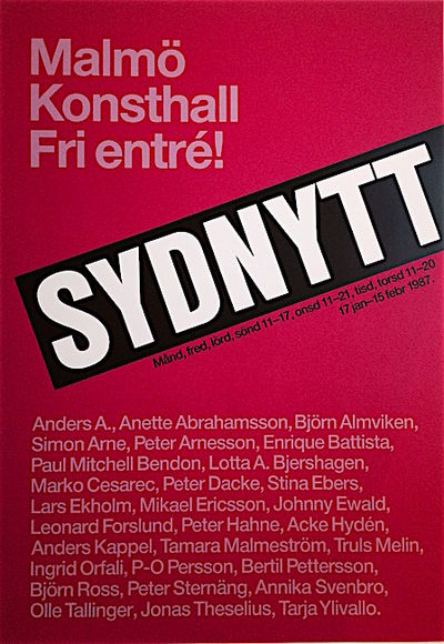 Sydnytt, Malmö Konsthall, fri entré! 17 jan-15…