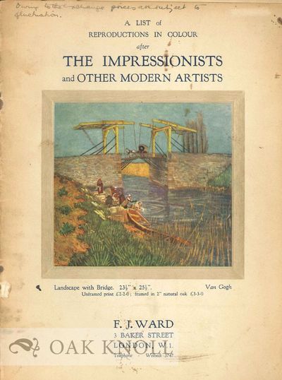 LIST OF REPRODUCTIONS IN COLOUR AFTER THE IMPRESSIONISTS AND OTHER MODERN ARTISTS