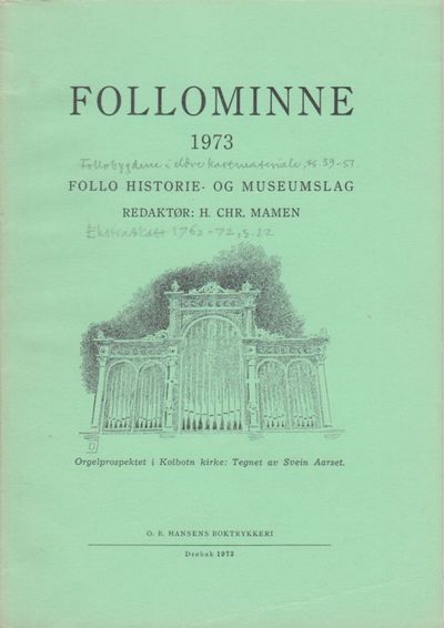 Follominne 1973. Redaktør: H. Chr. Mamen.