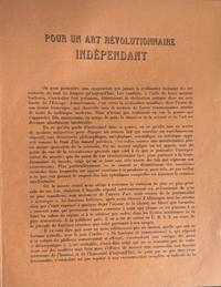 POUR UN ART RÉVOLUTIONNAIRE INDEPENDENT.; Bifolium