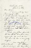 Lorenzo Thomas, Civil War Adjutant General, Writes Letter To Andrew Johnsons Private Secretary Days Before 1869 Inauguration Day