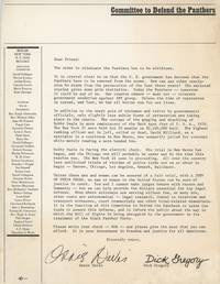 Fundraising Letter for Black Panther Party Members' Legal Defense