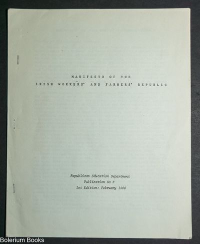Manifesto of the Irish workers' and farmers' republic
