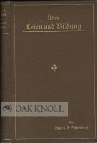 Graz: Teuschner & Lubensky, 1894. original cloth. small 8vo. original cloth. xvi, 257, (3) pages. Fo...