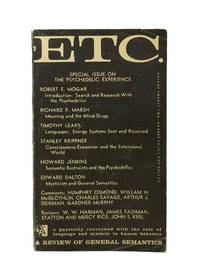 ETC.: A Review of General Semantics; Special Issue on the Psychedelic Experience by Hiyakawa, S.I., ed - 1965