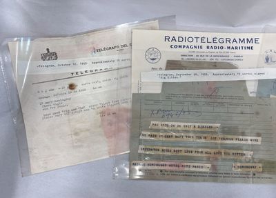 Three Telegrams from Hemingway to his wife, Mary