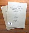 The Manchester Public Libraries Reference Library Subject Catalogue Section 094 Private Press Books Parts I and II