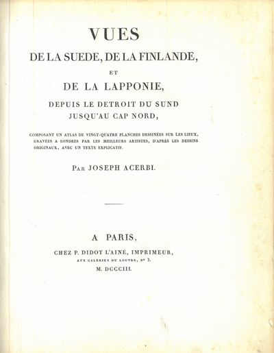 Vues de la Suède, de la Finlande, et de la…