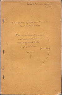 Les Colonies D'Un Peuple Non Colonisateur Dans L'Amérique Du Nord Etude  Sur La Nationalité Française Aux Ètats-Unis Et Au Dominion D'Après Le  Recensement De 1870