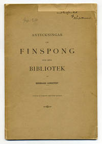 Anteckningar om Finspong och dess bibliotek.…