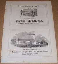 Iron Foundry, Locomotives, Cotton Machinery, Thread Factory 1853 Four 1/2 Page Ads