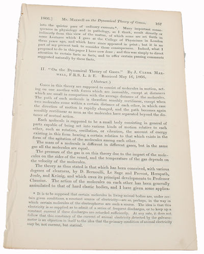 On the Dynamical Theory of Gases.