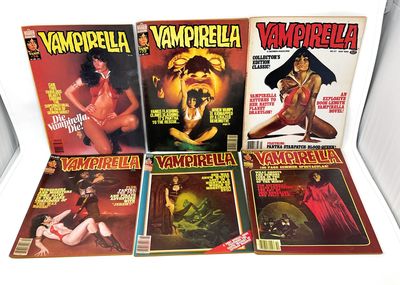 (6 Issues of Vampirella Magazine) Issue No. 72, September 1978; Issue No. 74, December 1978; Issue No. 87, May 1980; Issue No. 104, April 1982; Issue No. 107, August 1982; Issue No. 109, October 1982