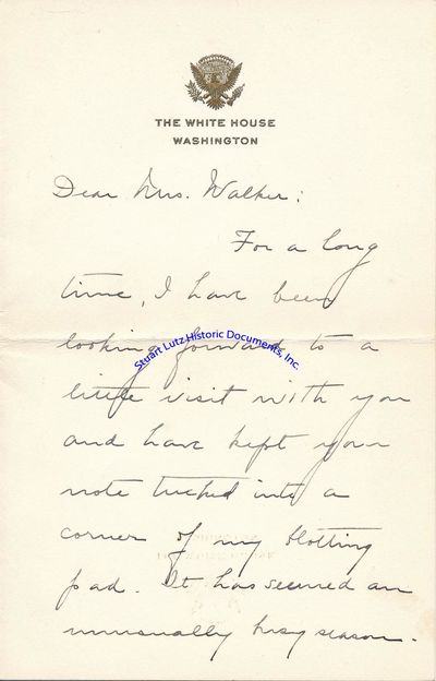 First Lady Grace Coolidge Writes About Hope For A Visit And Her Sick Mother