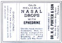 Lot of Twelve Antique Nasal Drop Labels with Ephedrine