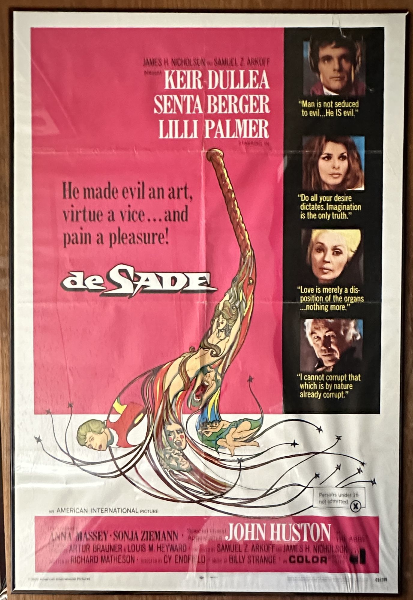 ORIGINAL "DE SADE" MOVIE POSTER