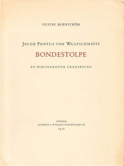 Jacob Pontus von Wulfschmidts Bondestolpe. En…