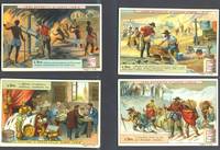 Set of 6 cards featuring gold and gold mining, for Veritable Extrait de Viande Liebig