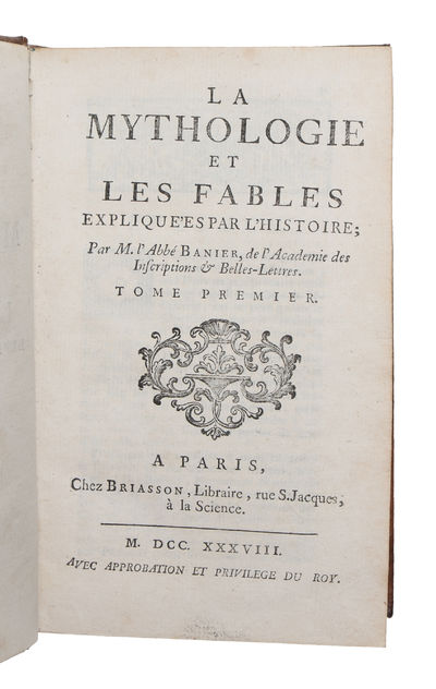 La Mythologie et les Fables exliquées par l'histoire. Vol. 1 & 2 (out of 8). (photo 2)
