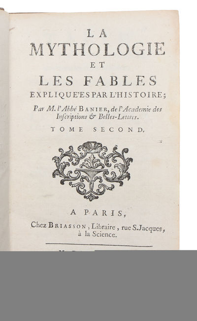 La Mythologie et les Fables exliquées par l'histoire. Vol. 1 & 2 (out of 8). (photo 3)
