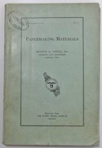 cover of READING LIST ON PAPERMAKING MATERIALS.