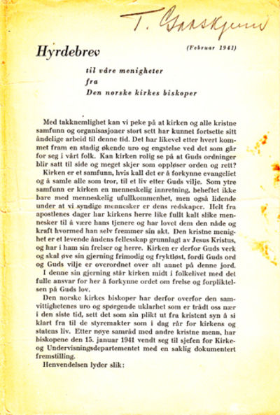 HYRDEBREV TIL VÅRE MENIGHETER FRA DEN NORSKE…