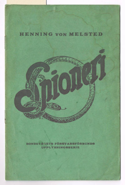 Spioneri. [=Omslagstitel.]