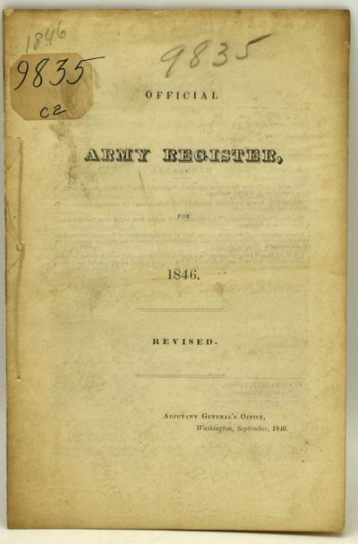 OFFICIAL ARMY REGISTER, FOR 1846. REVISED