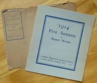 1914.&quot; Five Sonnets [with original envelope] by Brooke, Rupert - 1915