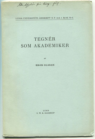 Tegnér som akademiker.
