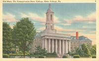 Old main, The Pennsylvania State College, State College, Pa unused linen Postcard