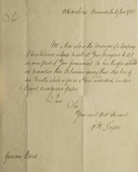 image of Autograph Letter, Signed, to Governor Ward