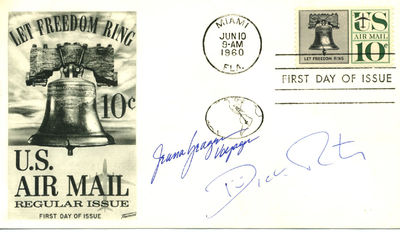 The Voyager The First Solar energy Airplane Pilots Signed "Jeanna Yeager" and "Dick Ruttan