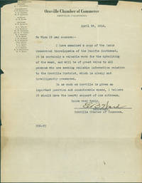 TLS E. B. Ward, Oroville Chamber of Commerce, April 28, 1914. Re: Commercial Encyclopedia of the Pacific Southwest. by Oroville Chamber of Commerce E. B. Ward - Signed - from Alan Wofsy Fine Arts (SKU: 63-6659)