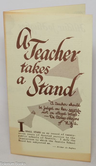 A teacher takes a stand