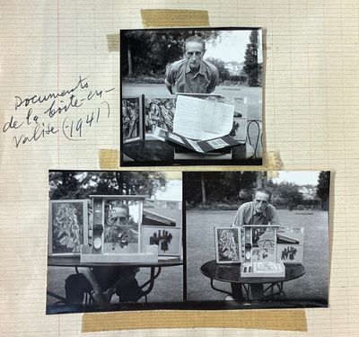 A Portable Retrospective in Photographs: Autograph-Indexed Notebook of Duchamp's Work (c. 1950)