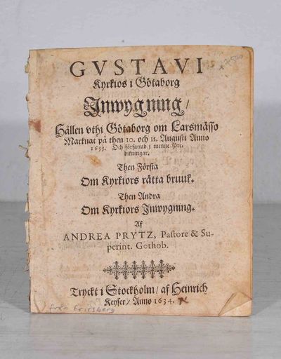 Gustavi kyrkios i Götaborg inwygning/ hållen uthi…