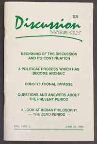 cover of Discussion weekly. Vol. 1 no. 2 (June 30, 1992)
