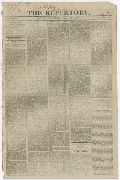 James Madison’s First Inaugural Address, Asserting Neutral Rights in Prelude to the War of 1812