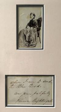 FRAMED PHOTOGRAPH And MANUSCRIPT SIGNATURE / LETTER EXCERPT de Nightingale, Florence [1820 - 1910] - (n. d.)