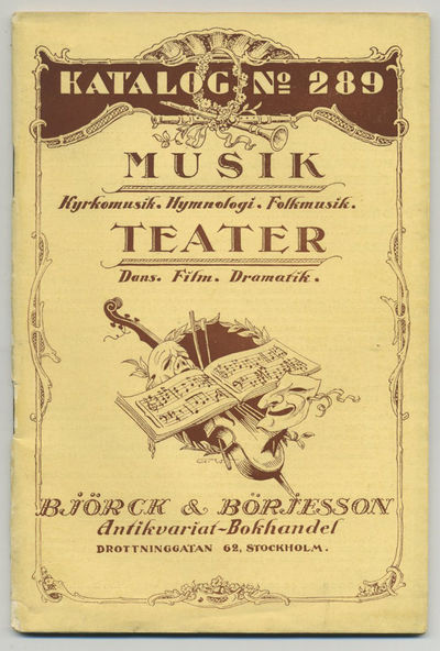 Björck & Börjesson. Katalog no 289. Musik.…