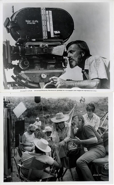 CINEMATOGRAPHER CONRAD HALL (1970) Set of 2 BTS photos