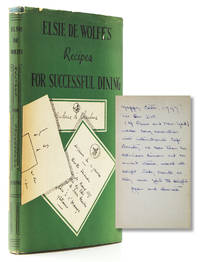 Elsie de Wolfe&#039;s Recipe for Successful Dining de Wolfe, Elsie (1865-1950) - 1947