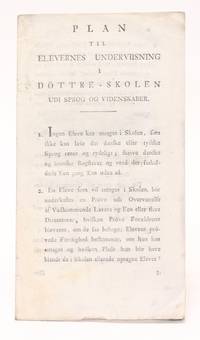 Plan til elevernes underviisning i Döttre-Skolen udi Sprog og Videnskaber.