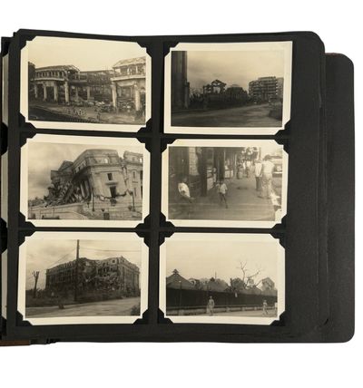  Photo album containing images of General MacArthur's United States Army Forces Far East deployment ...