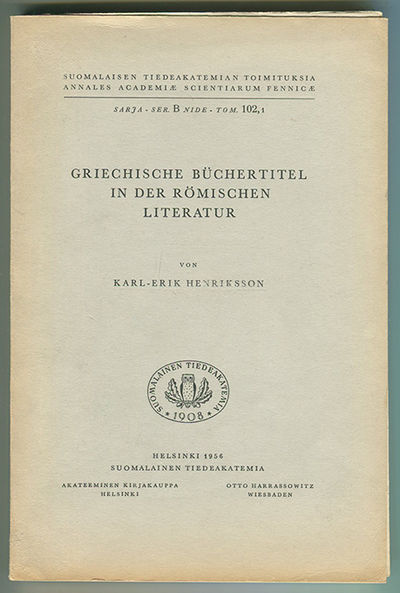 Griechische Büchertitel in der römischen…